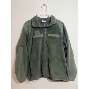 Peckham Mens M Gen III Cold Weather Fleece Military Jacket Green Full Zip